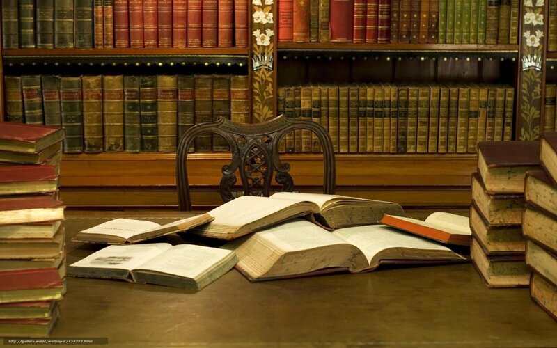 library with old books