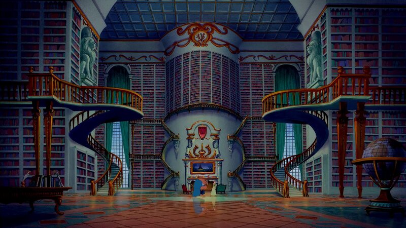 Library with Spiral Staircases