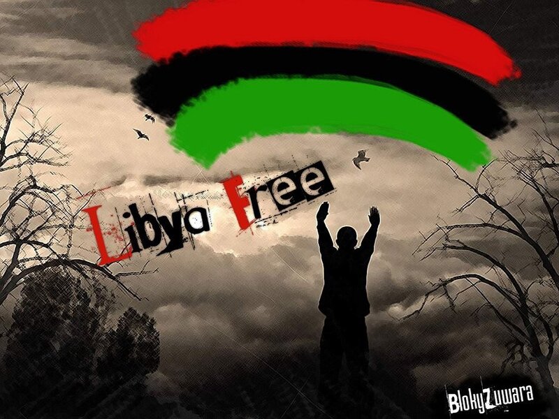 Libya Free protest art