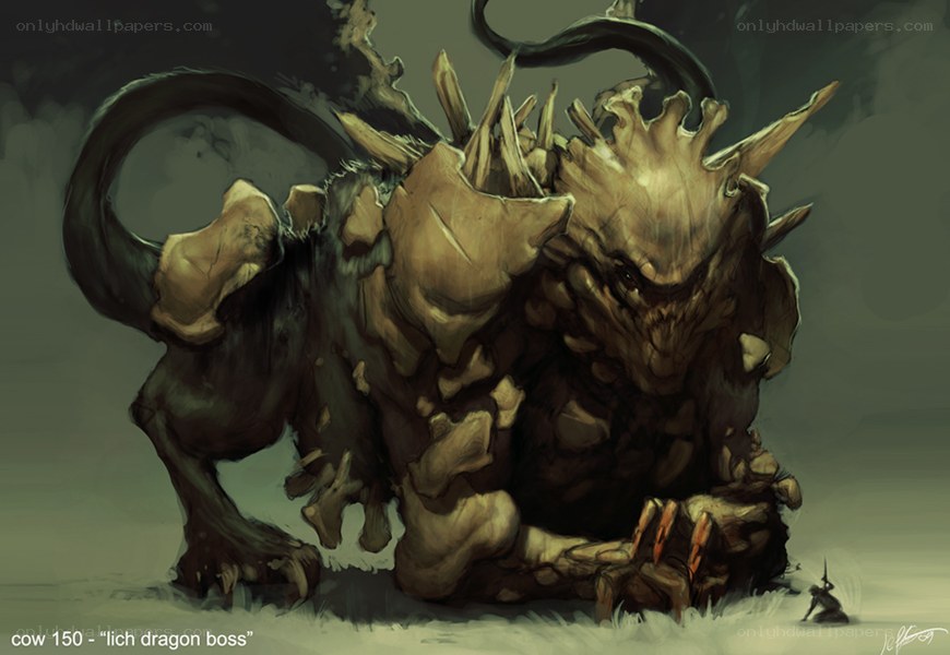 lich dragon boss concept art