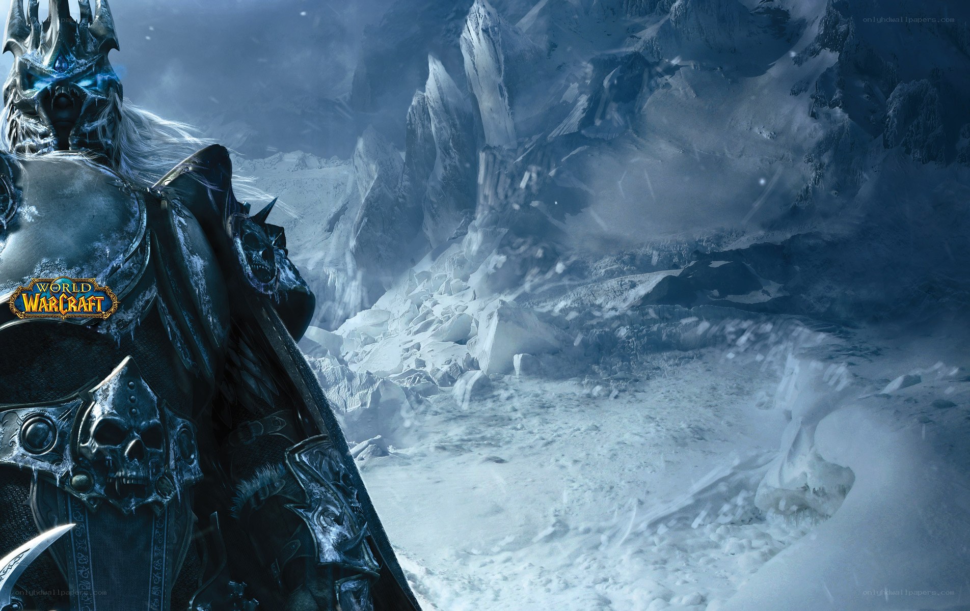 Lich King in a frozen landscape