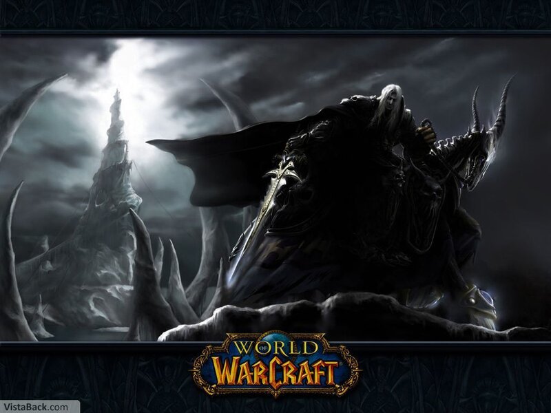 Lich King on a dark throne