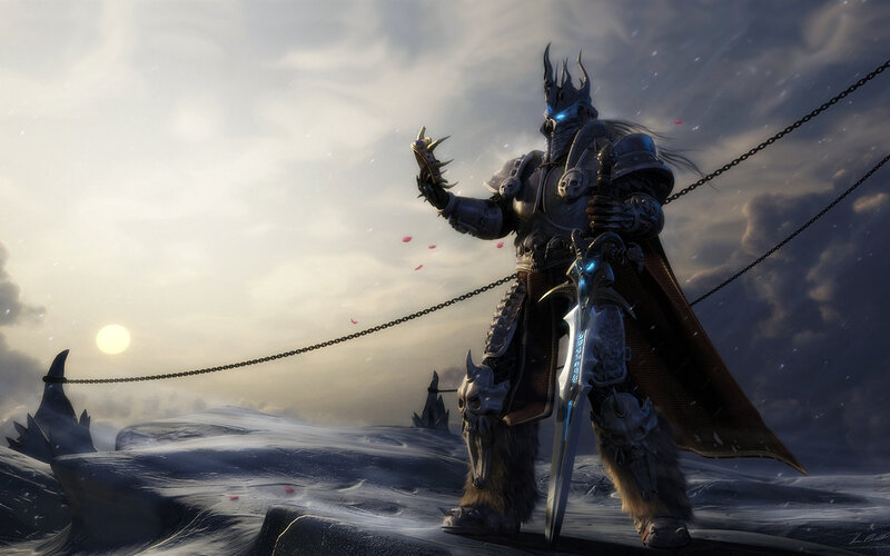 Lich King on a frozen plain