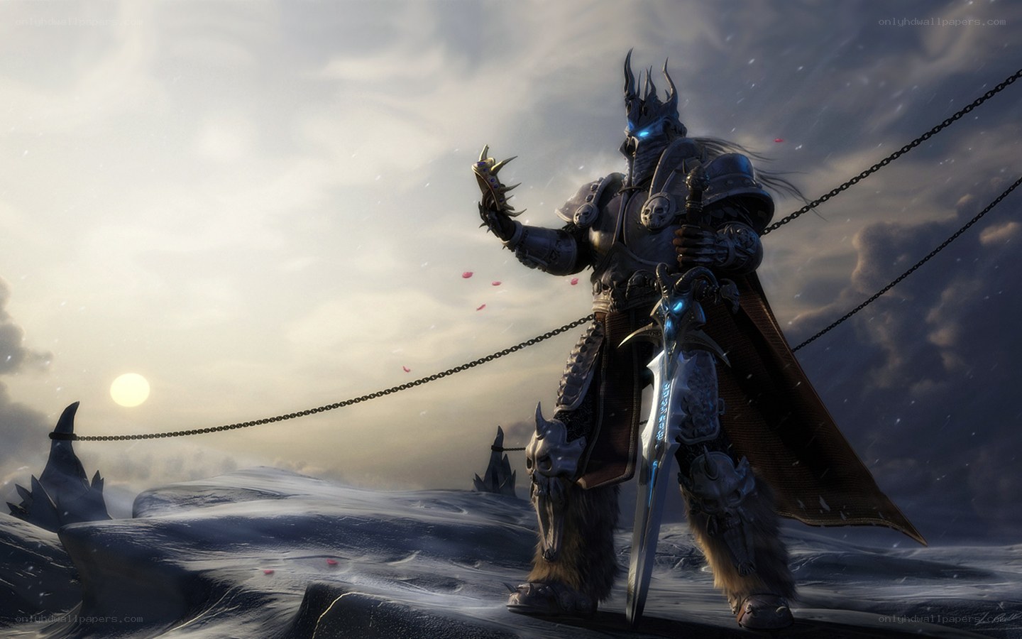 Lich King on a frozen plain