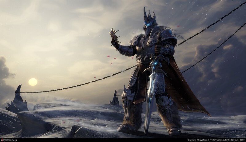 Lich King on a snowy plain
