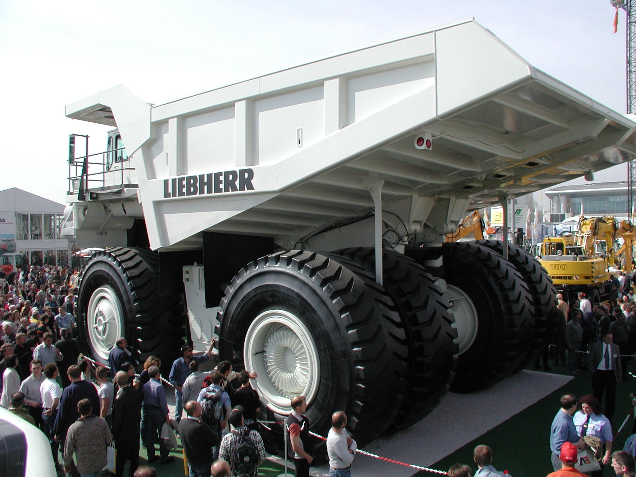 Liebherr mining truck on display