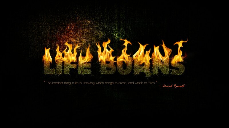 Life Burns quote
