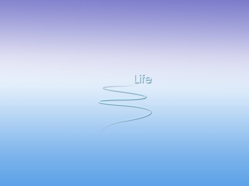 Life concept with wavy line