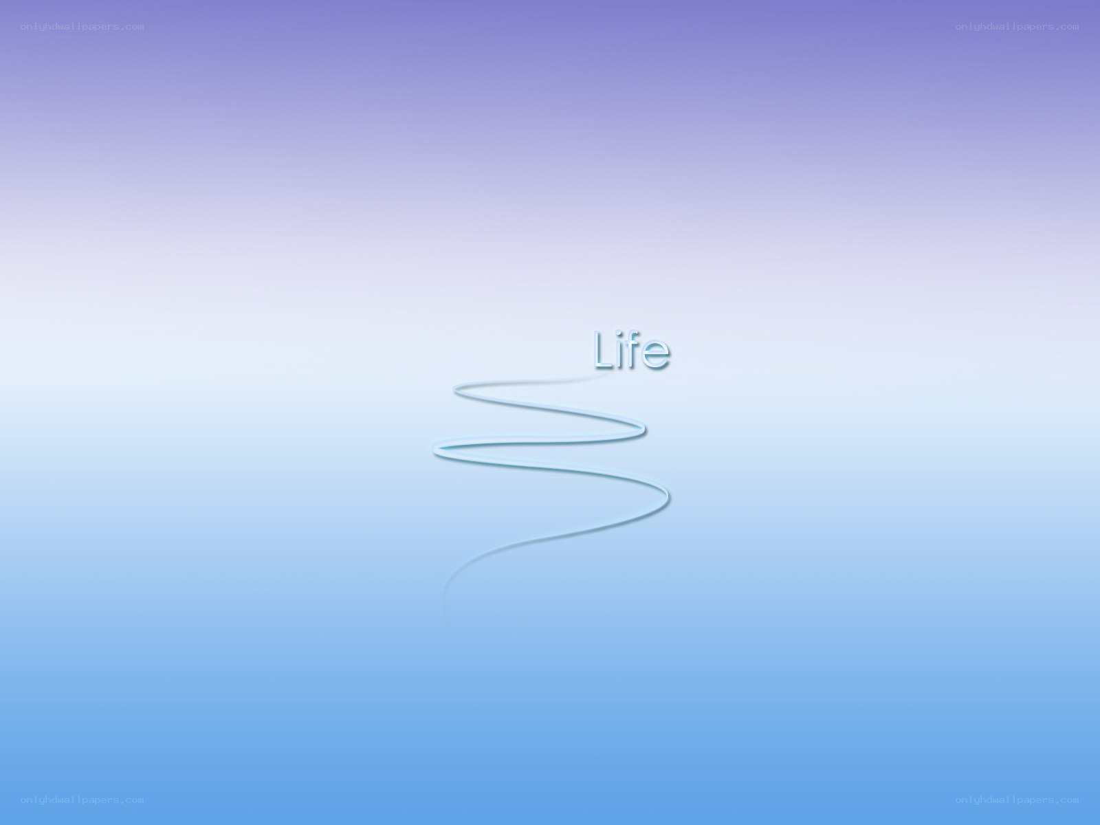 Life concept with wavy line