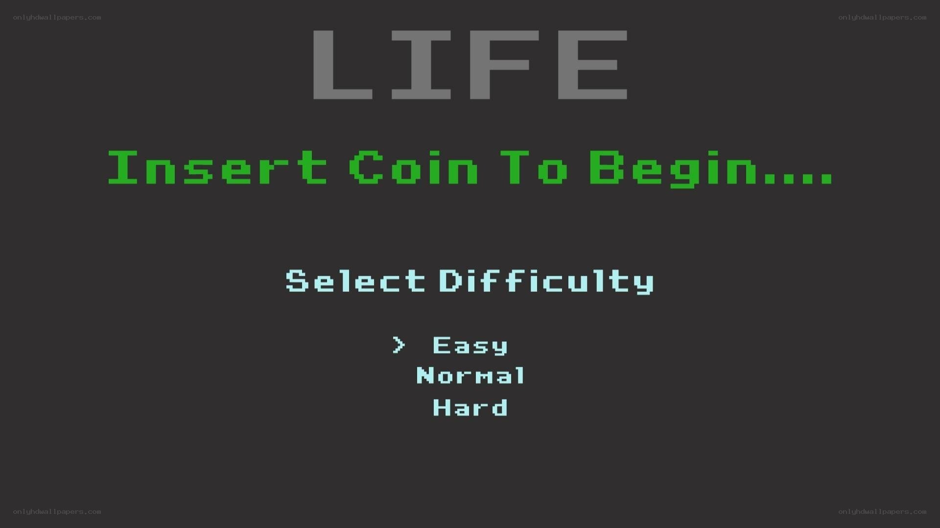 Life game title screen