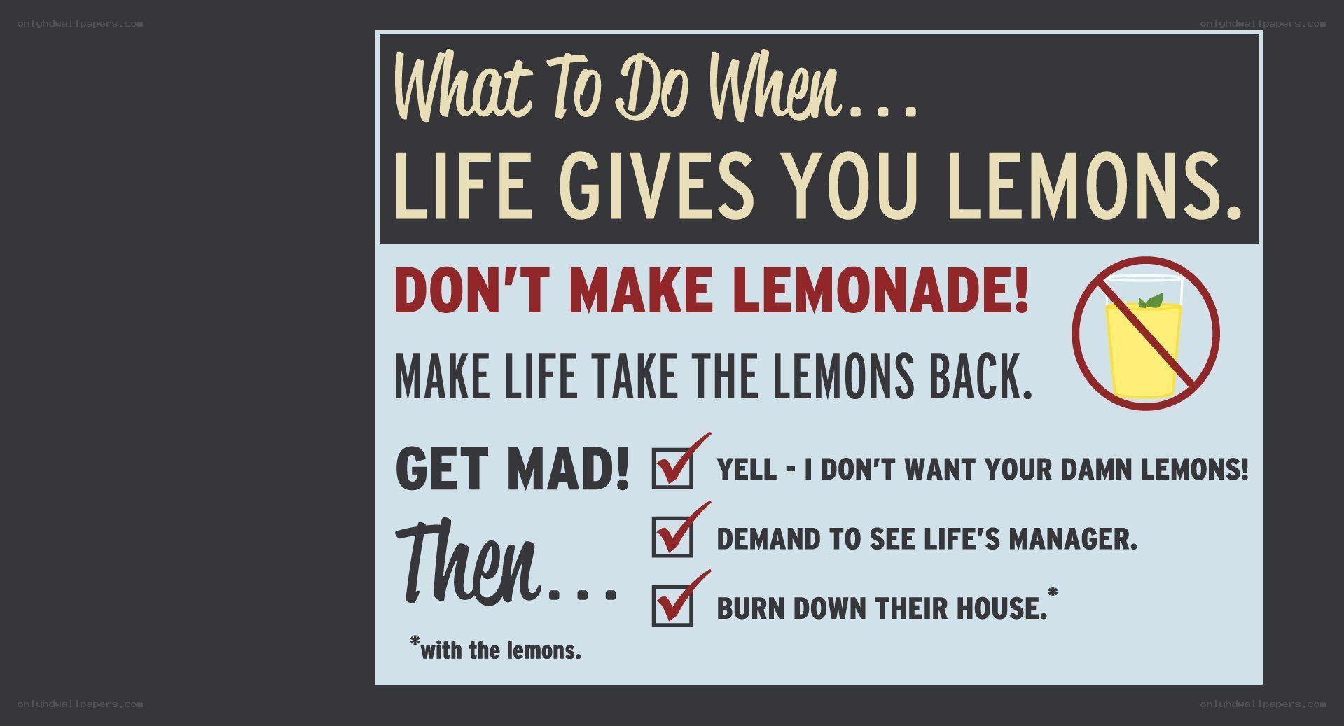 life gives you lemons