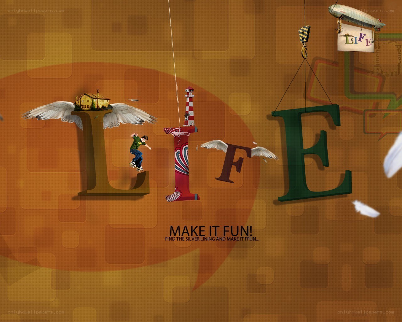 Life is fun art collage