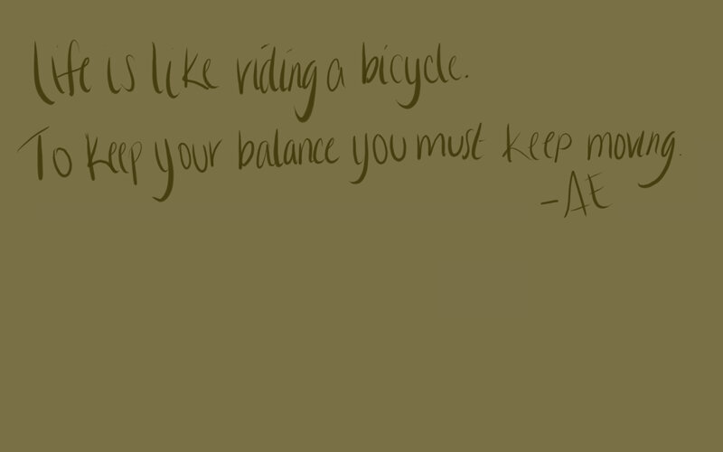 life is like riding a bicycle