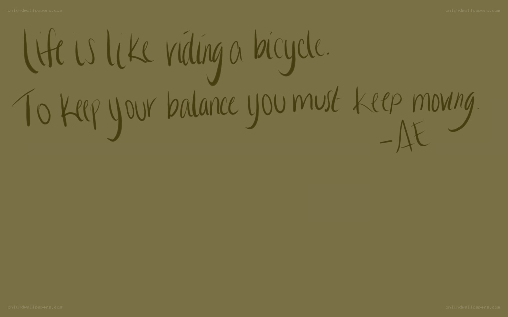 life is like riding a bicycle