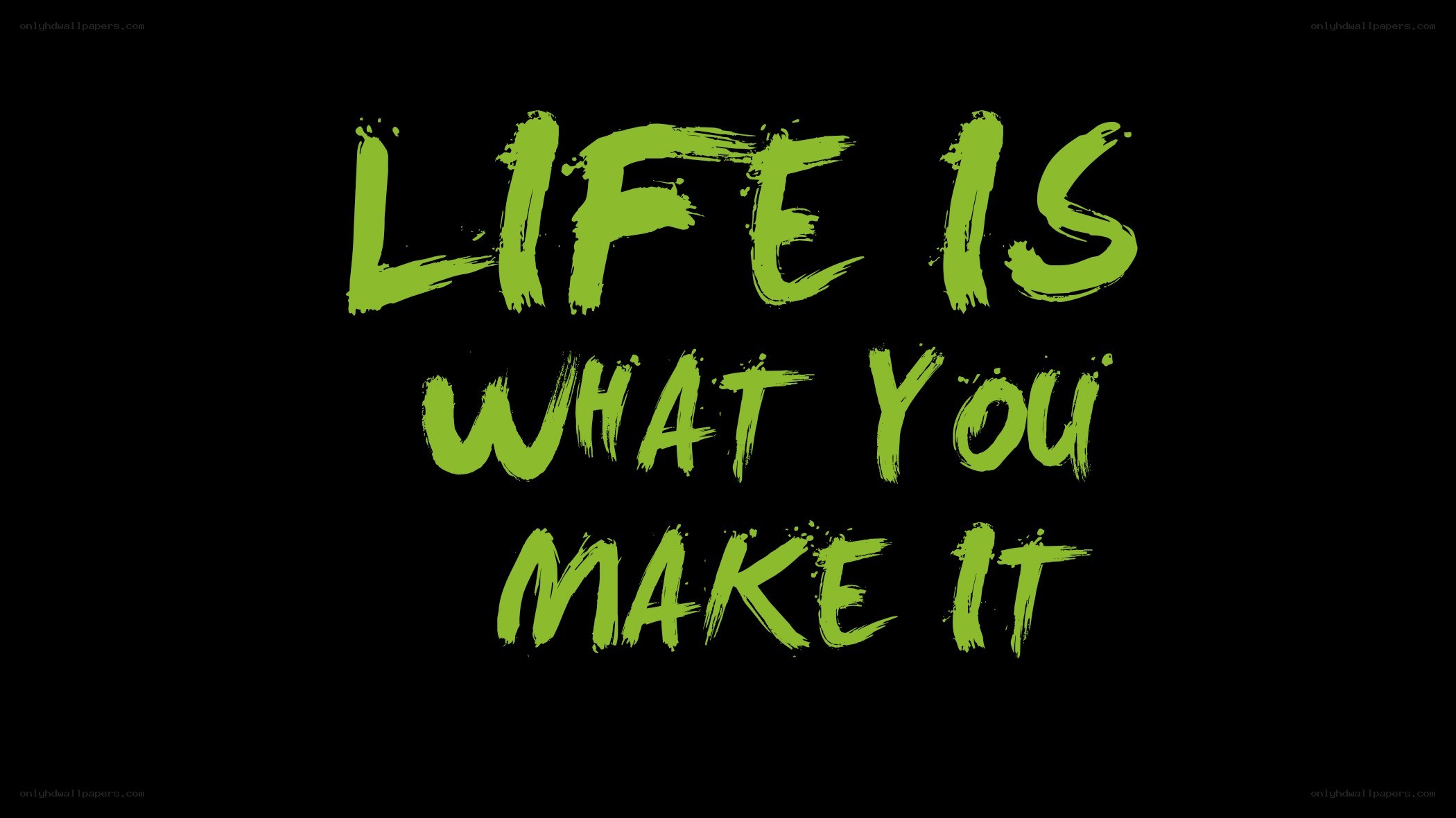 life is what you make it