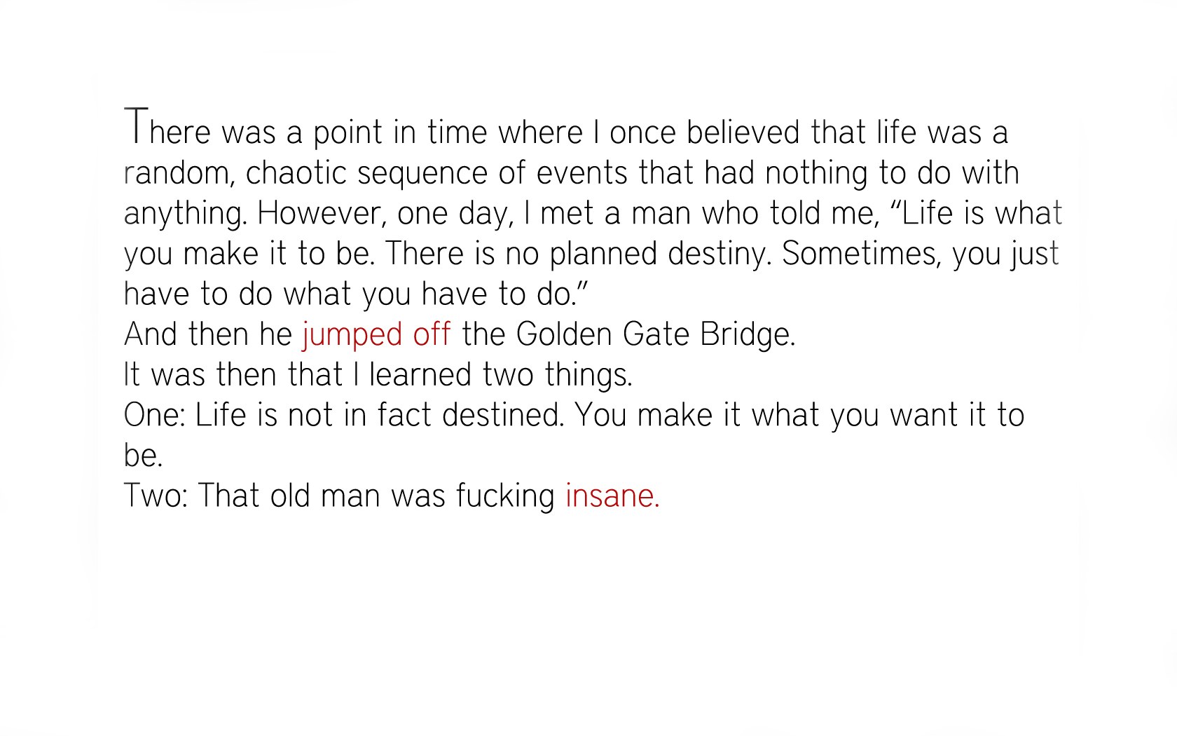 life philosophy joke