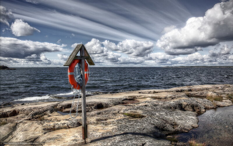 Life Preserver on Rock