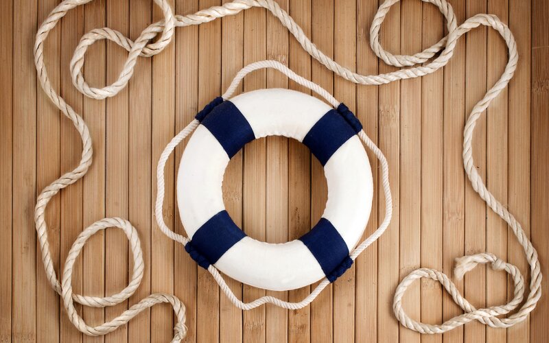 Life Preserver on Wood