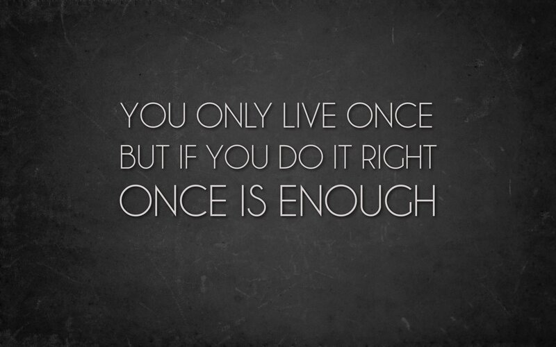 life quote on dark background