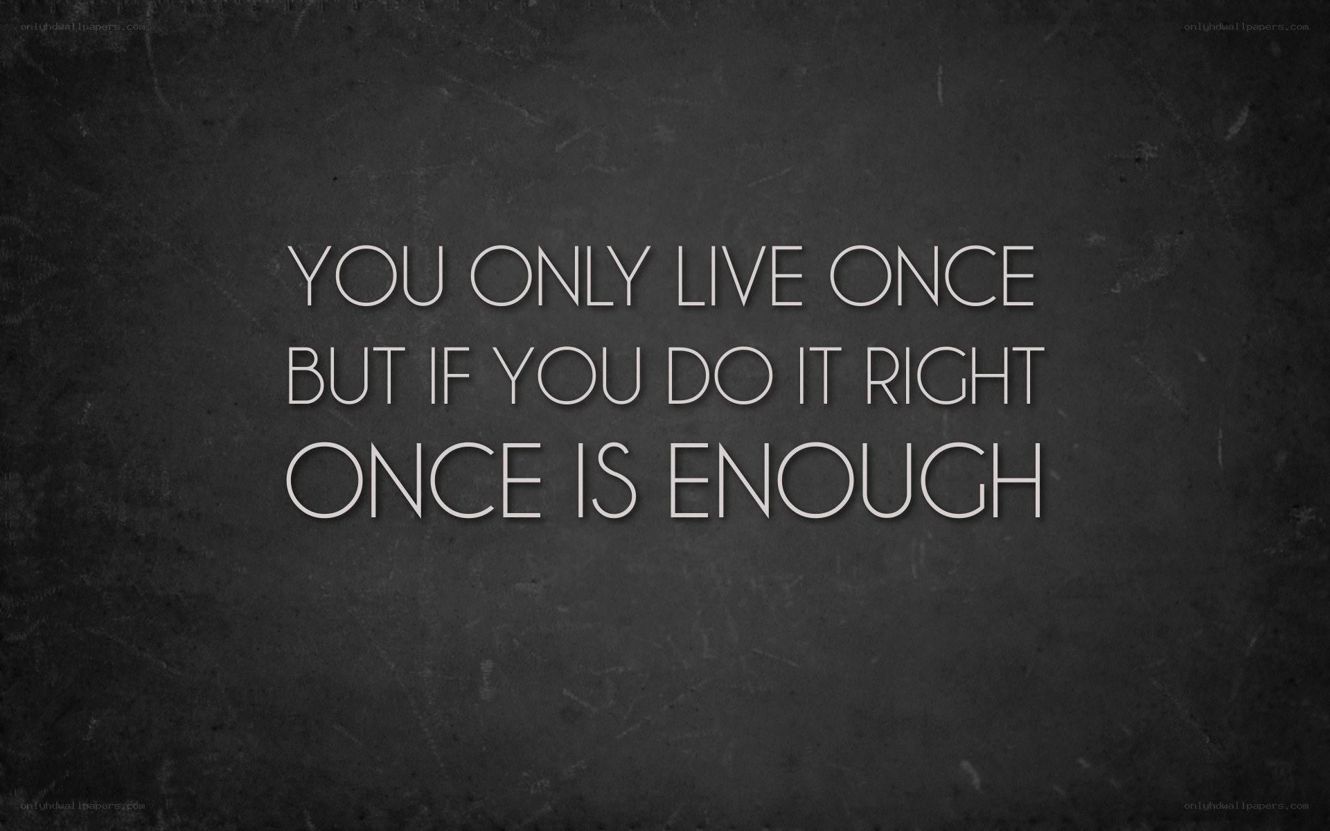 life quote on dark background