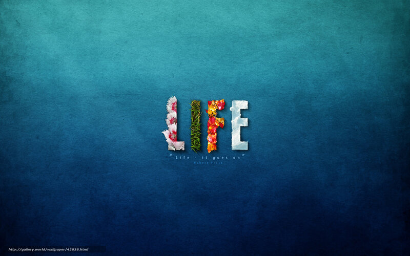 Life quote with floral design