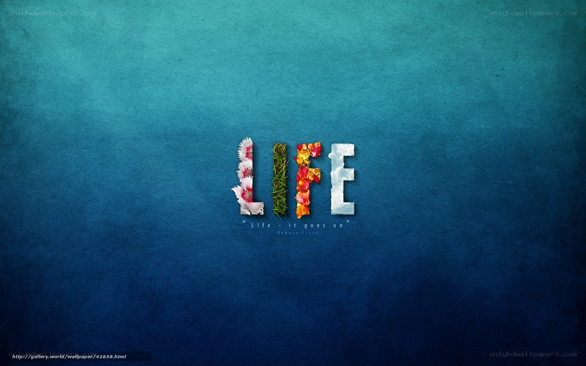 Life quote with floral design
