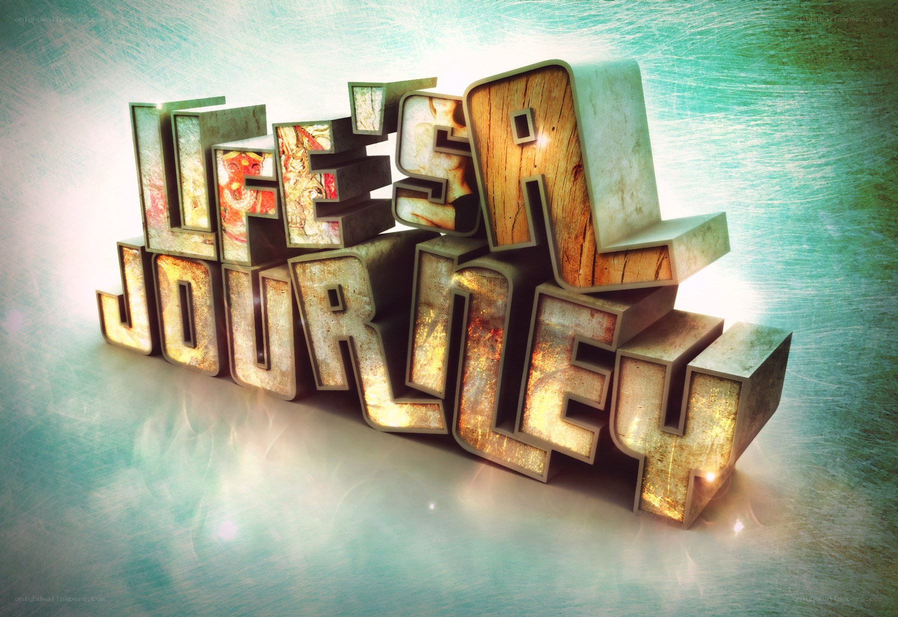 life's journey text art