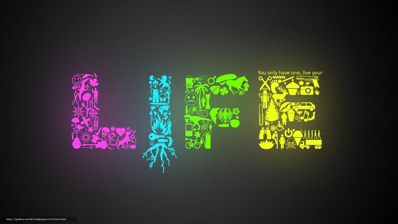 Life word art
