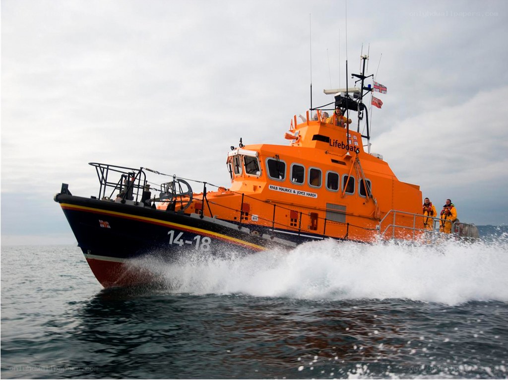 Lifeboat at sea