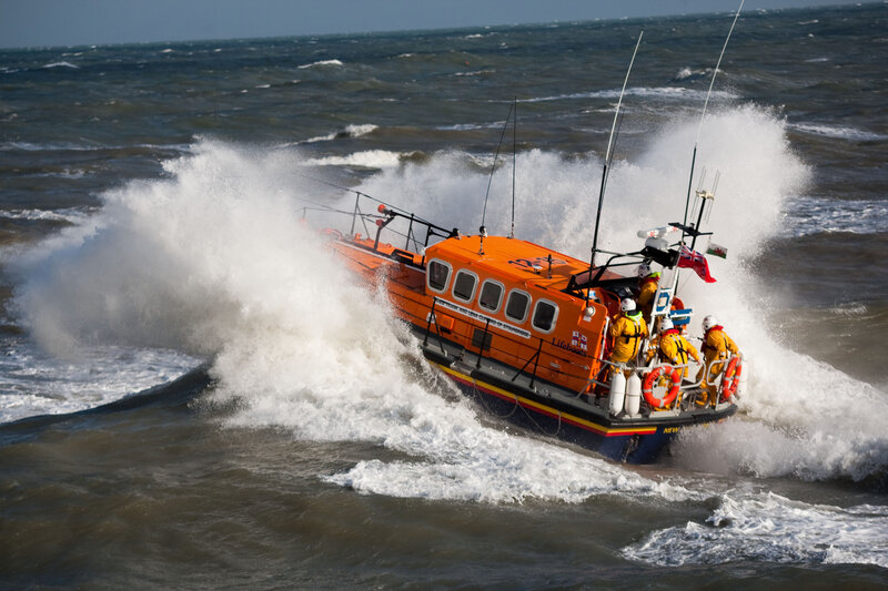 Lifeboat in Rough Sea — Orange