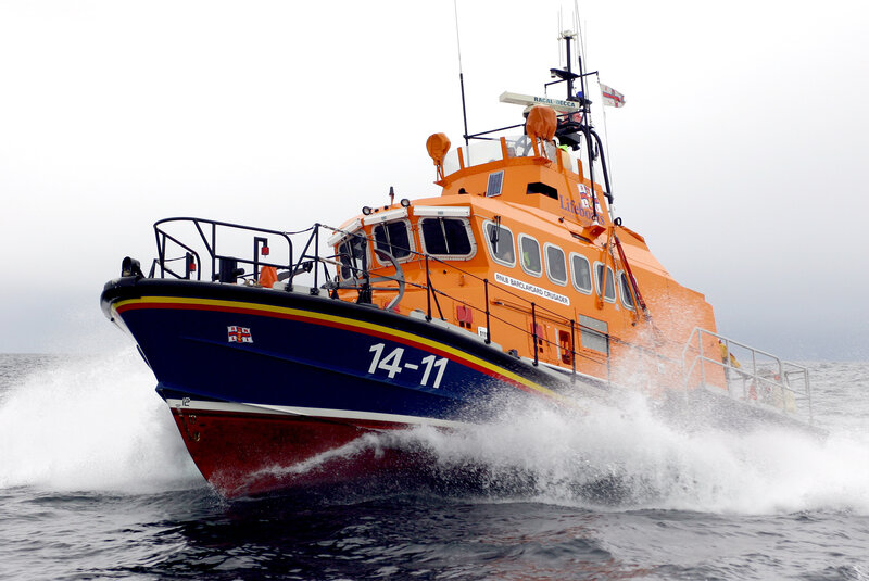 Lifeboat in Rough Sea