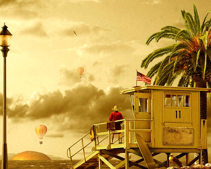 Lifeguard Tower at Beach