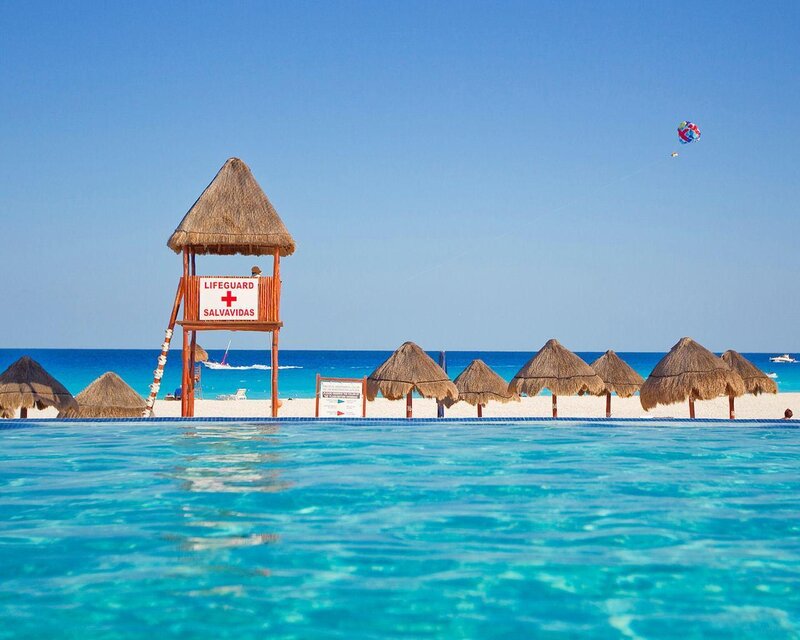 Lifeguard Tower on Beach — Blue