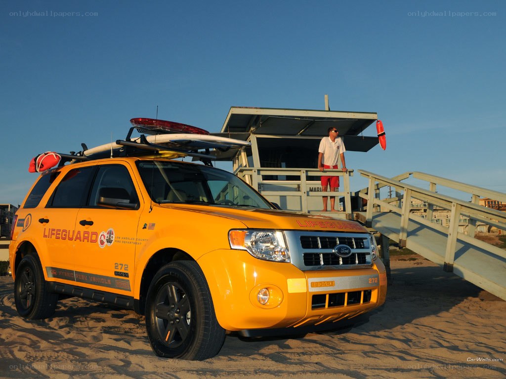 Lifeguard vehicle at beach