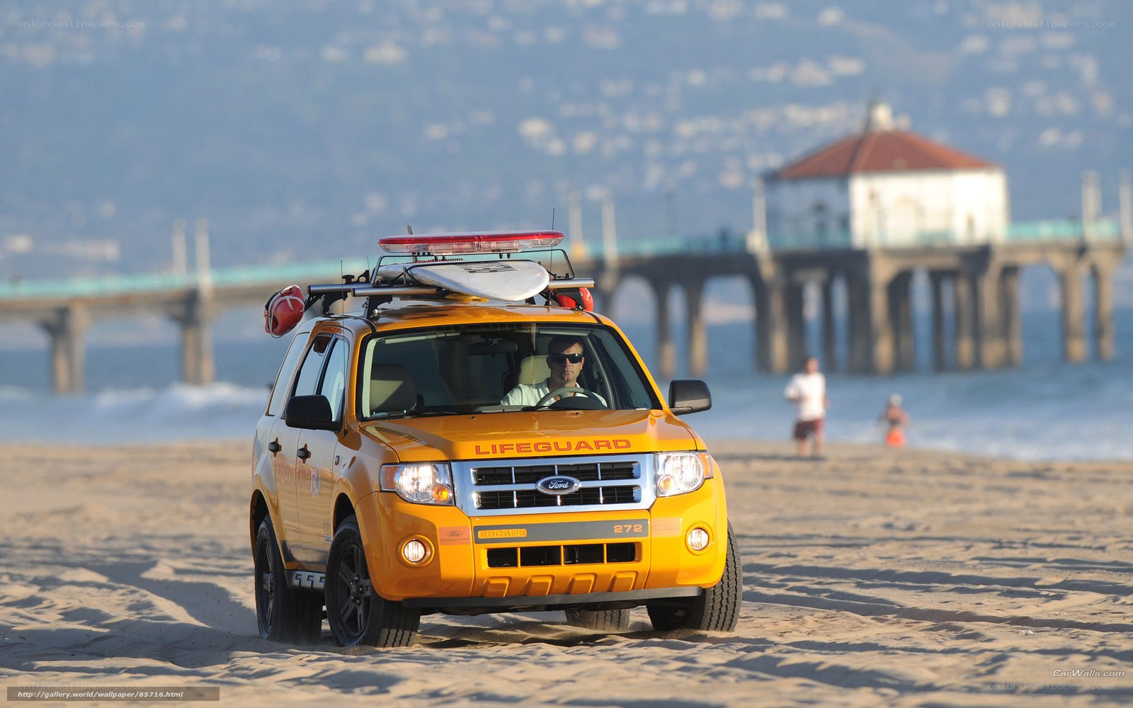 Lifeguard vehicle on beach