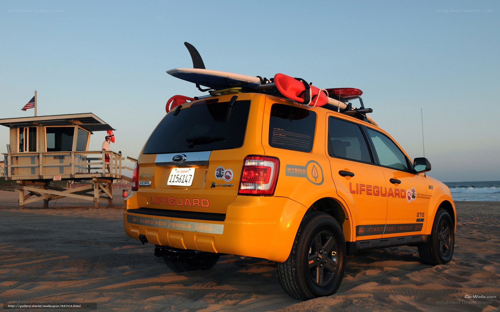 Lifeguard vehicle on beach