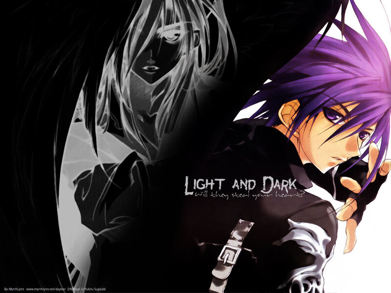 Light and Dark anime characters