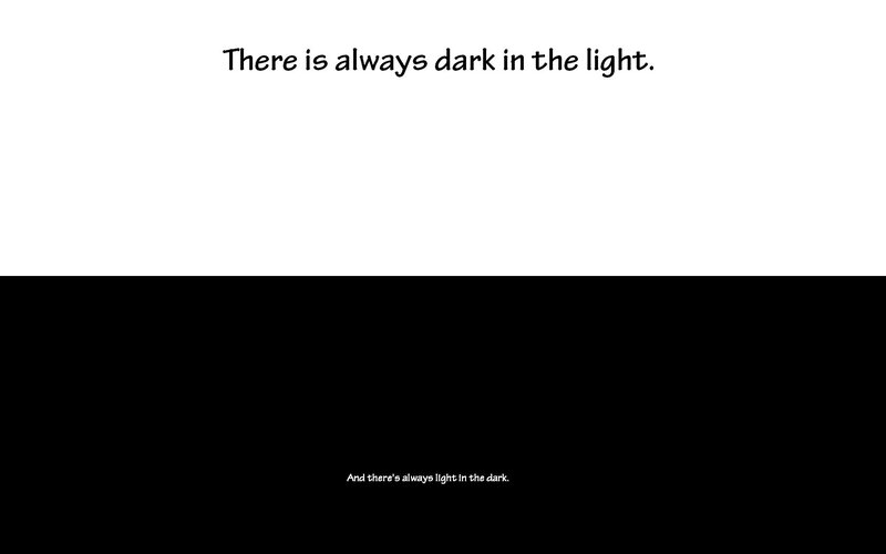 light and dark contrast