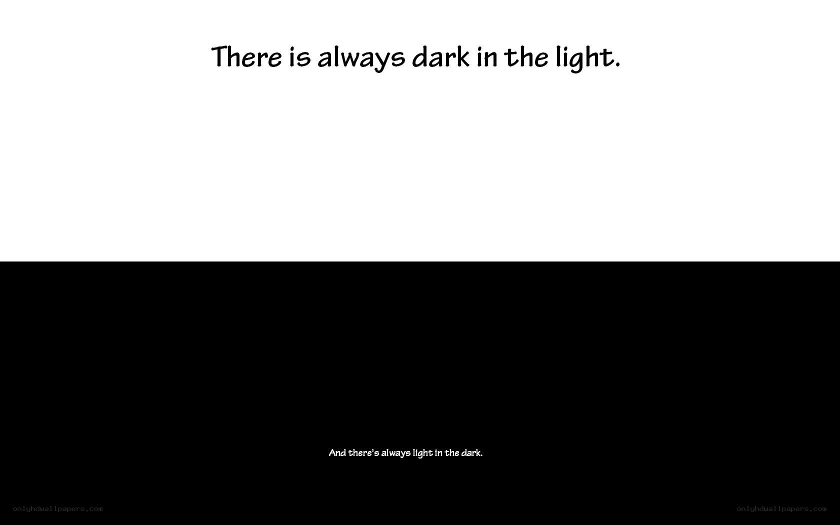 light and dark contrast