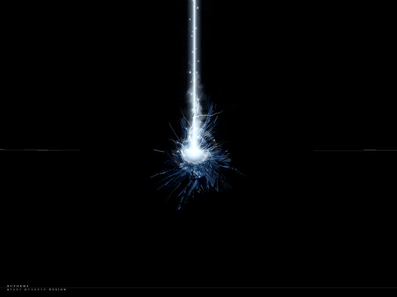 Light Beam Explosion — Black, Dramatic