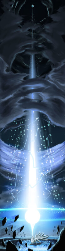 light beam from the sky
