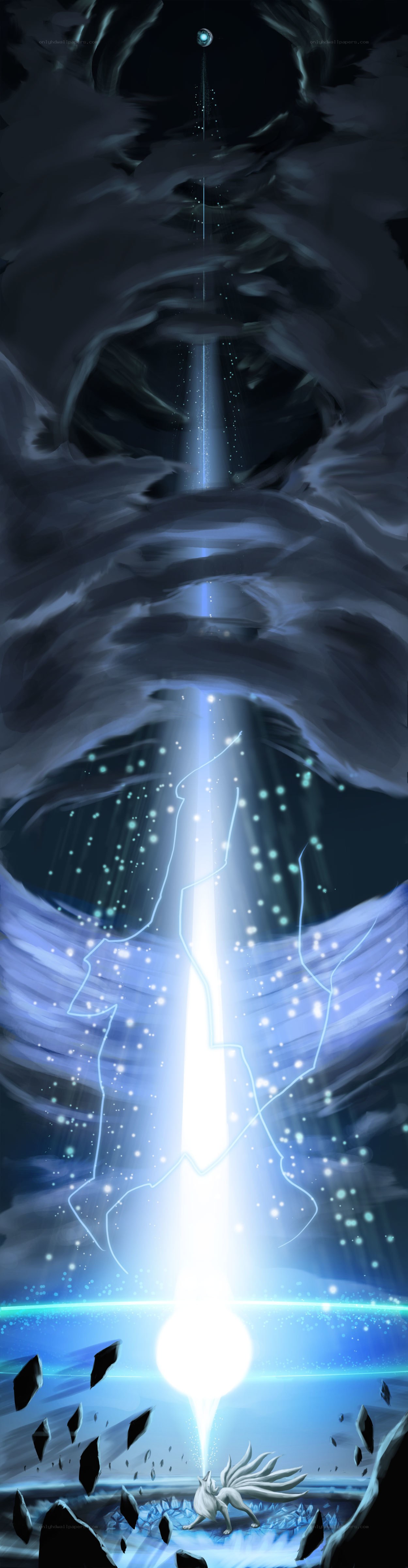 light beam from the sky