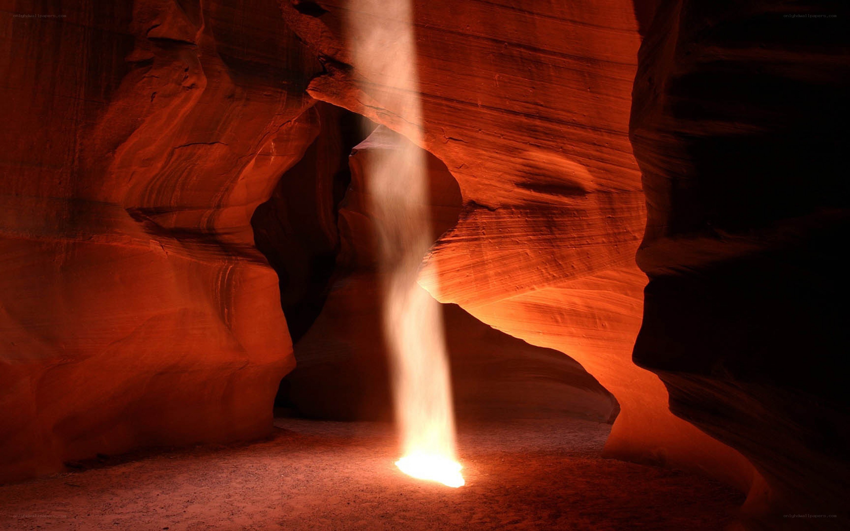 Light beam in a canyon