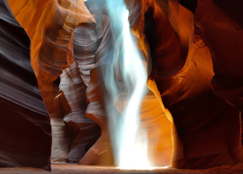 Light Beam in Canyon — Orange