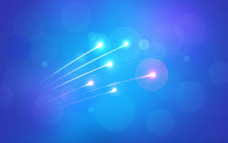 Light Beams in Blue Space