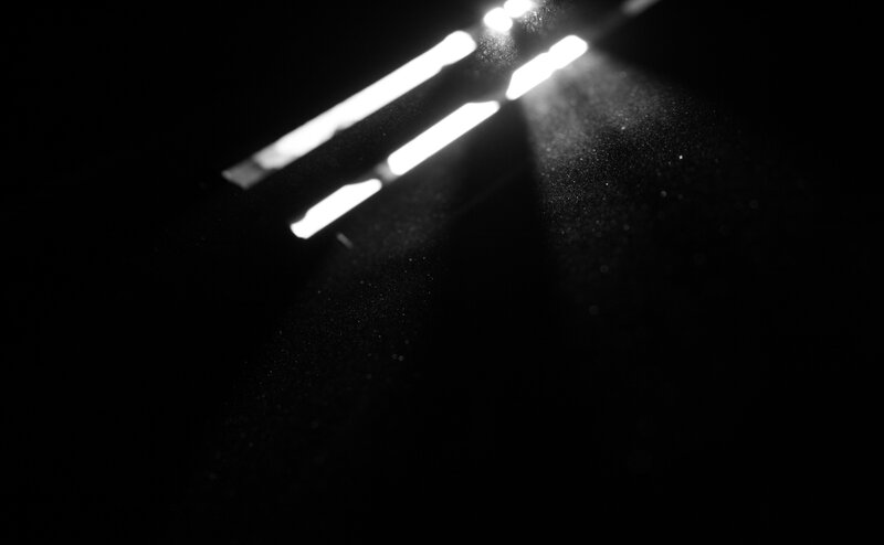 Light Beams in Dark Space — Black, Dramatic