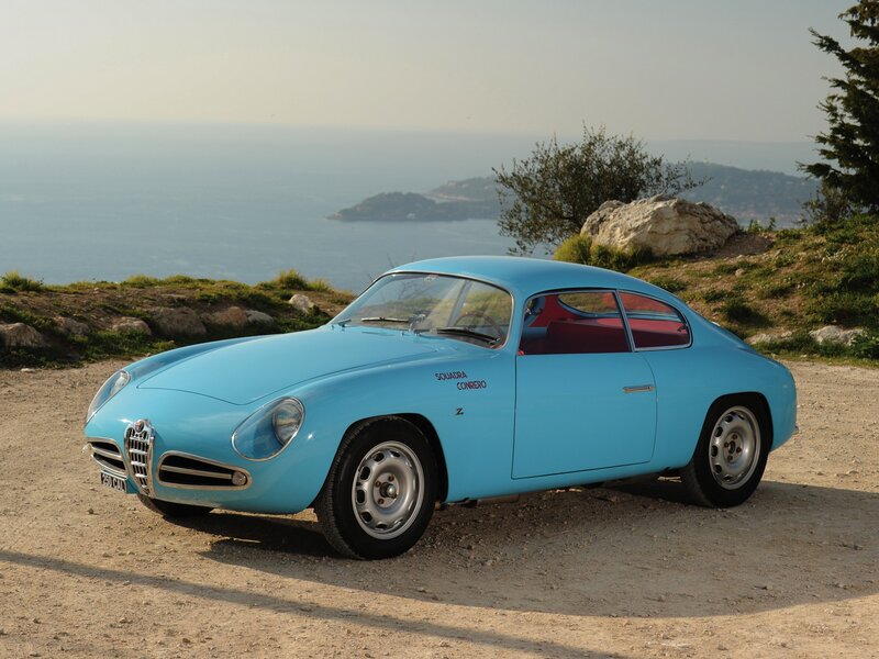 Light blue Alfa Romeo sports car