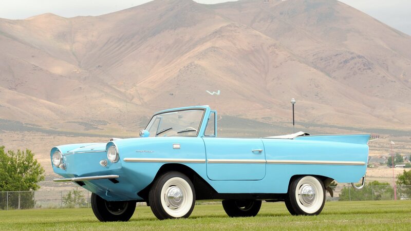 Light-blue Amphibious Car — Blue