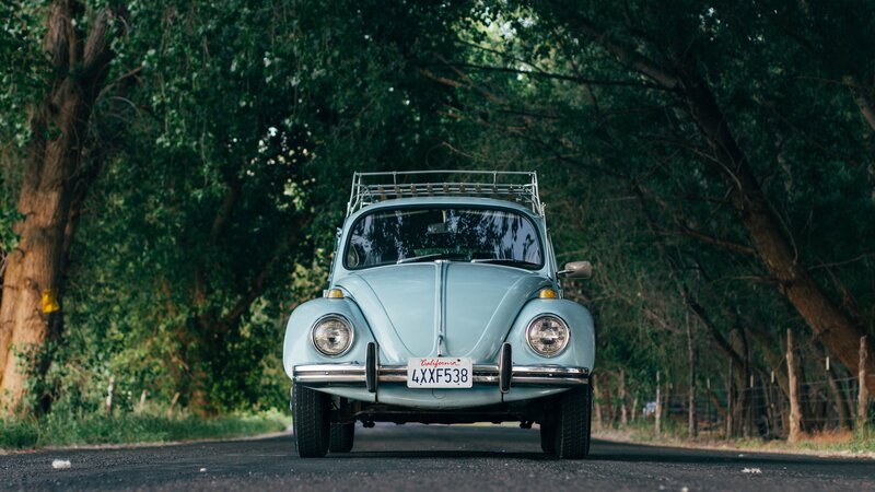 Light Blue Beetle Car — Serene
