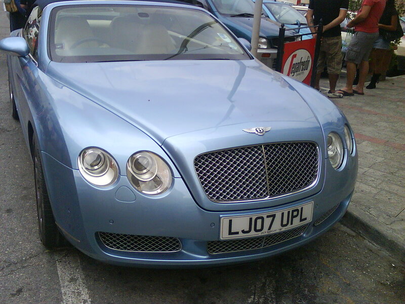 Light Blue Bentley Car